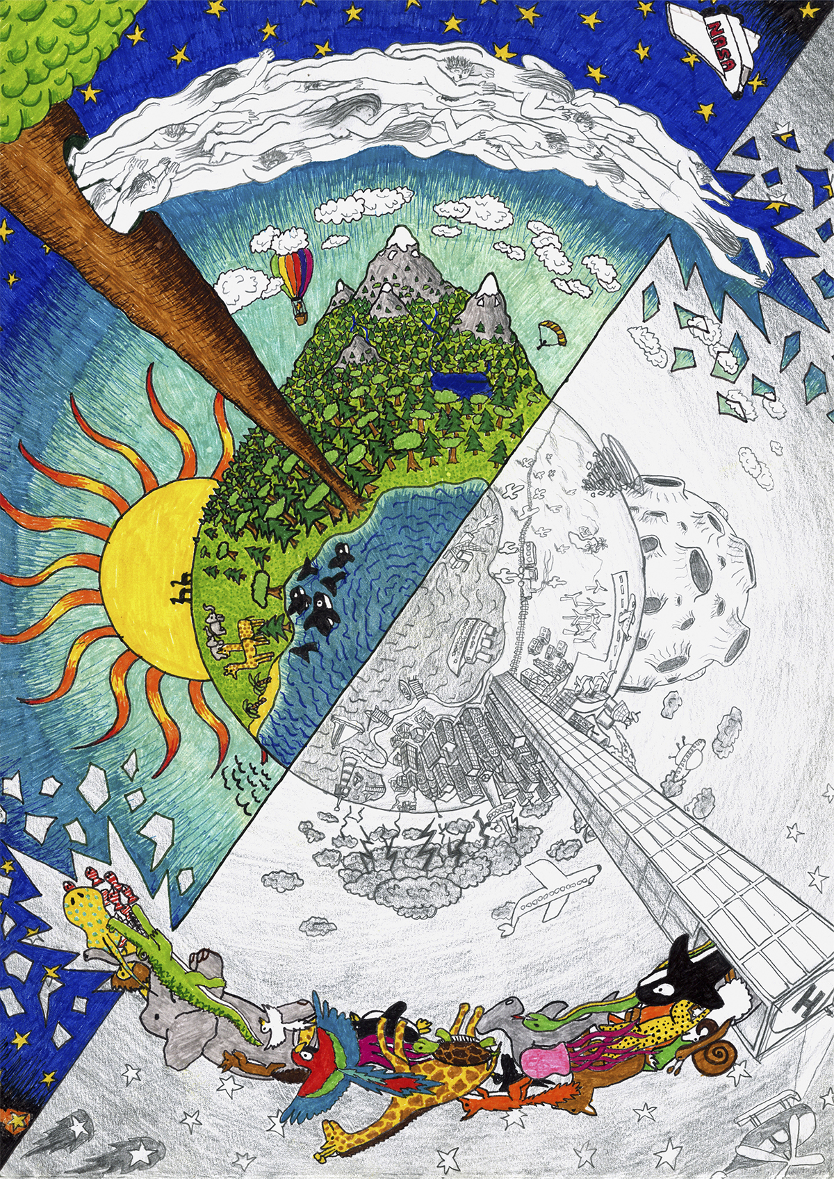 Human Nature — Hand-drawn illustration by Adrien Frot